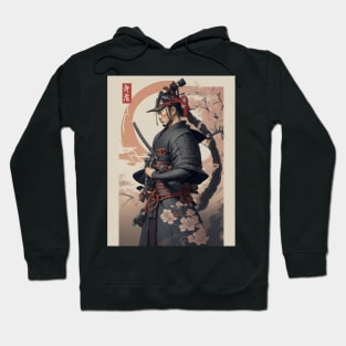 Badass samurai ukiyo e art Hoodie